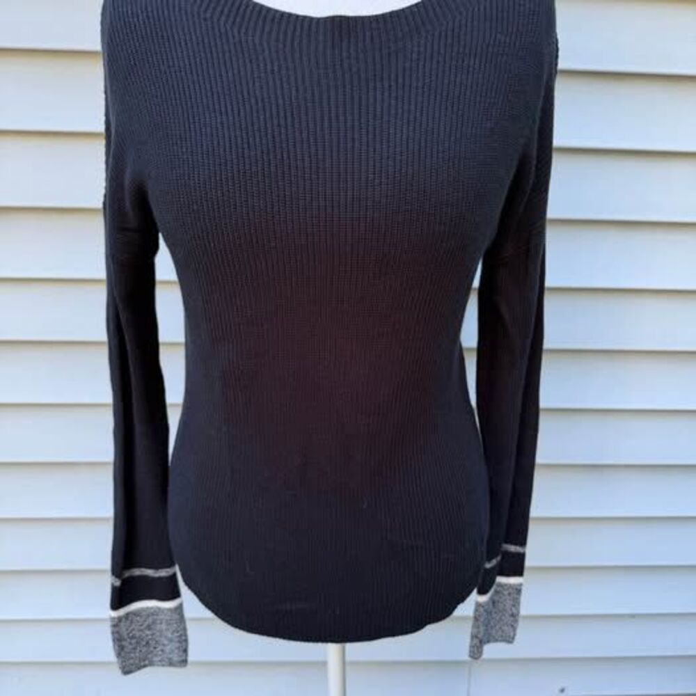 Express Black Knit Sweater Size S – NWT – Contrast Gray CuffsBrand